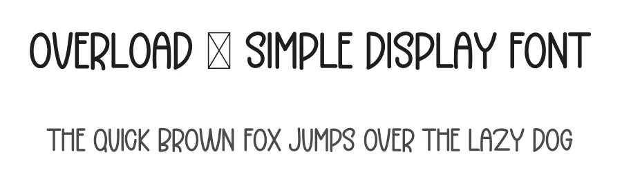 Overload – Simple Display Font by freshtypeink — Display Font