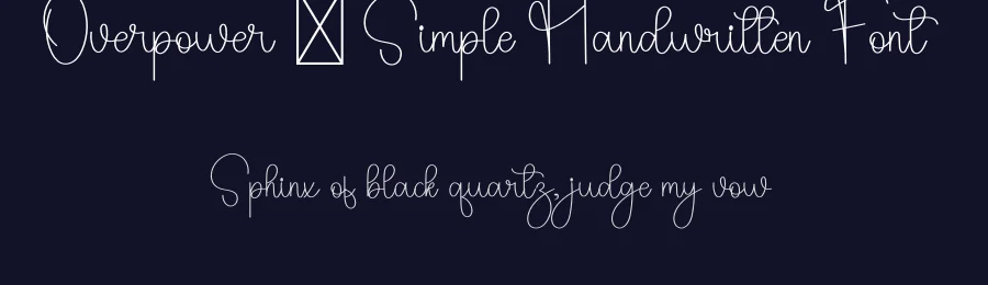 Overpower – Simple Handwritten Font by freshtypeink — Script Handwritten Font — thumbnail 2