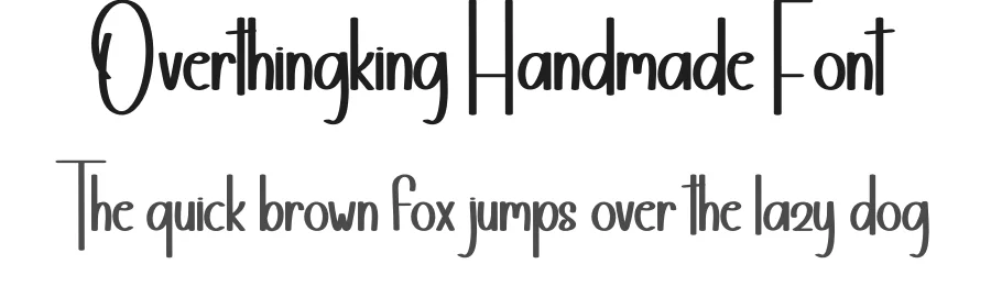 Overthingking Handmade Font by andikastudio — Display Font