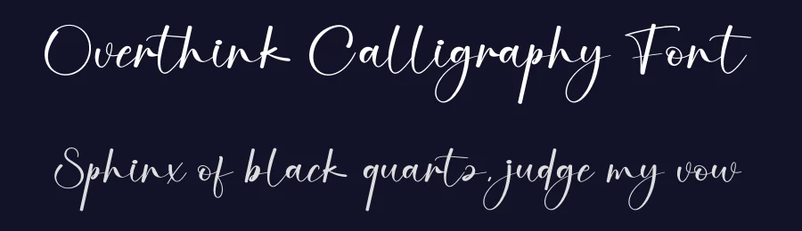Overthink Calligraphy Font by creativeletter — Script Handwritten Font — thumbnail 2