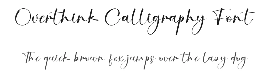 Overthink Calligraphy Font by creativeletter — Script Handwritten Font