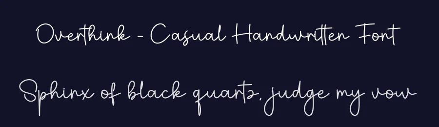 Overthink – Casual Handwritten Font by creativeletter — Script Handwritten Font — thumbnail 2