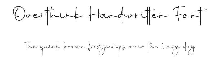 Overthink Handwritten Font by creativeletter — Script Handwritten Font