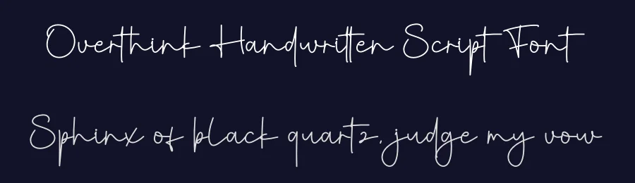 Overthink Handwritten Script Font by creativeletter — Script Handwritten Font — thumbnail 2