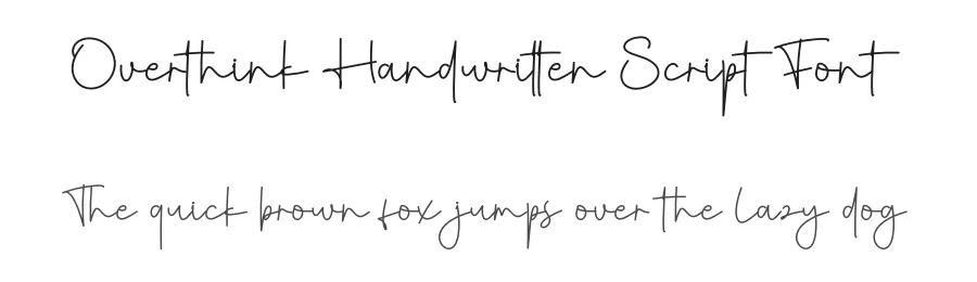 Overthink Handwritten Script Font by creativeletter — Script Handwritten Font