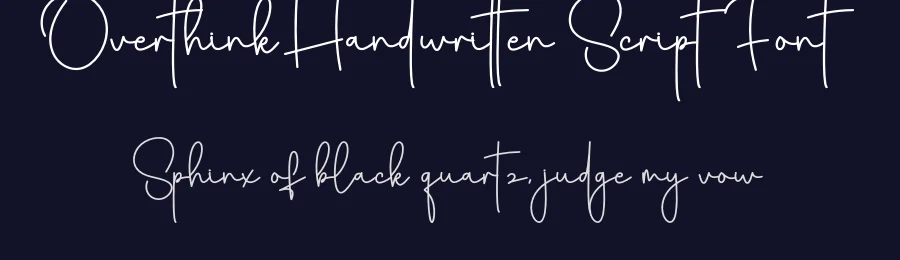 Overthink Handwritten Script Font by creativeletter — Script Handwritten Font — thumbnail 2