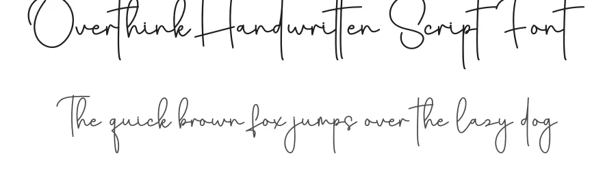 Overthink Handwritten Script Font by creativeletter — Script Handwritten Font