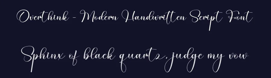 Overthink – Modern Handwritten Script Font by creativeletter — Script Handwritten Font — thumbnail 2