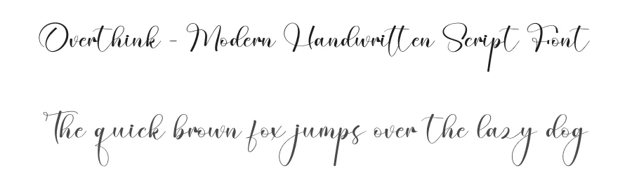 Overthink – Modern Handwritten Script Font by creativeletter — Script Handwritten Font
