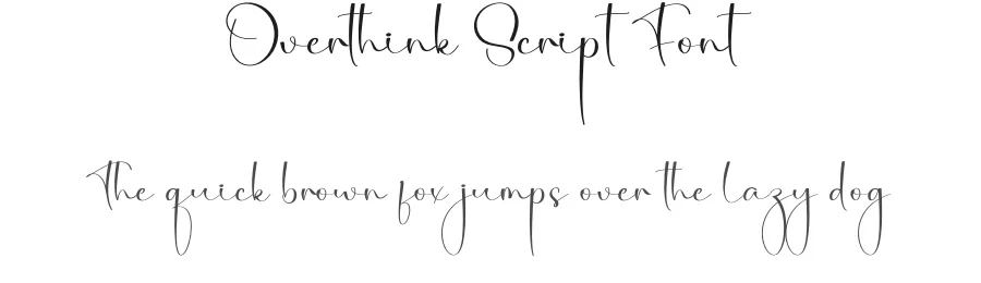 Overthink Script Font by creativeletter — Script Handwritten Font