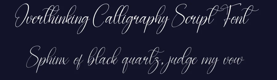 Overthinking Calligraphy Script Font by creativeletter — Script Handwritten Font — thumbnail 2