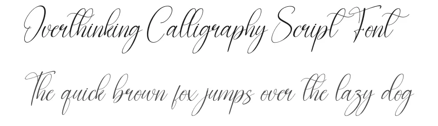 Overthinking Calligraphy Script Font by creativeletter — Script Handwritten Font