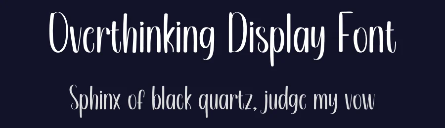 Overthinking Display Font by inermediaSTUDIO — Display Font — thumbnail 2
