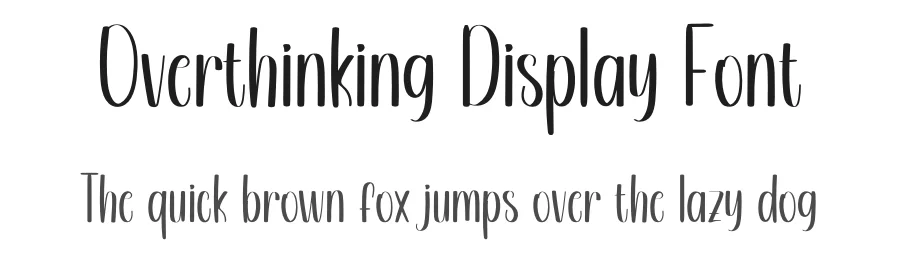 Overthinking Display Font by inermediaSTUDIO — Display Font