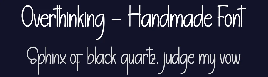 Overthinking – Handmade Font by andikastudio — Display Font — thumbnail 2