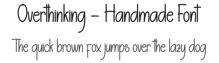 Overthinking – Handmade Font by andikastudio — Display Font