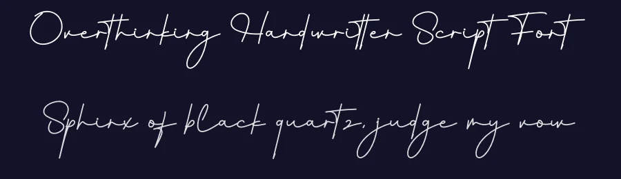 Overthinking Handwritten Script Font by creativeletter — Script Handwritten Font — thumbnail 2
