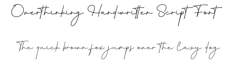 Overthinking Handwritten Script Font by creativeletter — Script Handwritten Font