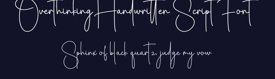 Overthinking Handwritten Script Font by creativeletter — Script Handwritten Font — thumbnail 2