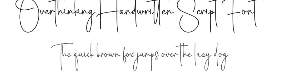 Overthinking Handwritten Script Font by creativeletter — Script Handwritten Font