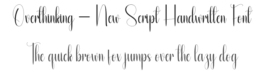 Overthinking – New Script Handwritten Font by andikastudio — Script Handwritten Font