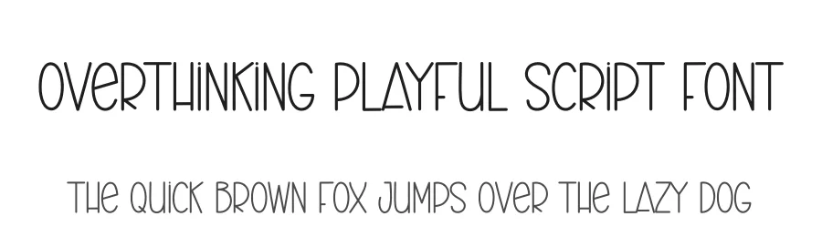 Overthinking Playful Script Font by creativeletter — Script Handwritten Font