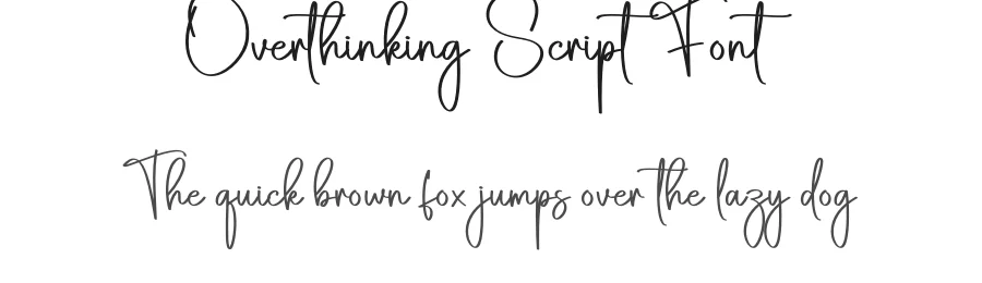 Overthinking Script Font by creativeletter — Script Handwritten Font