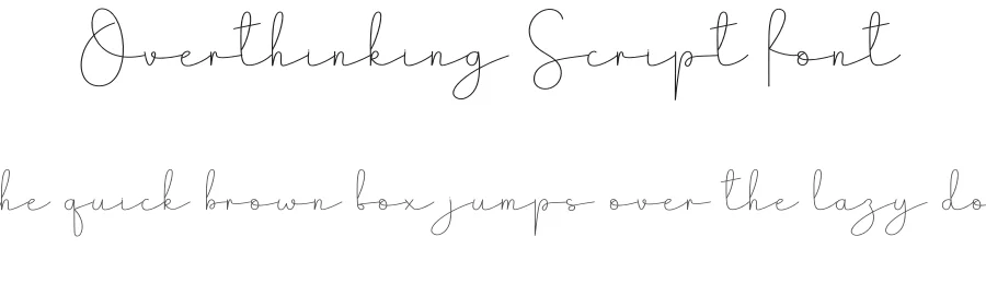 Overthinking Script Font by andikastudio — Script Handwritten Font