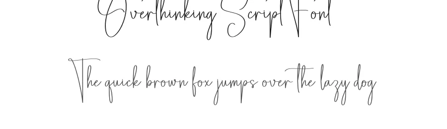Overthinking Script Font by creativeletter — Script Handwritten Font