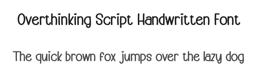 Overthinking Script Handwritten Font by inermediaSTUDIO — Display Font