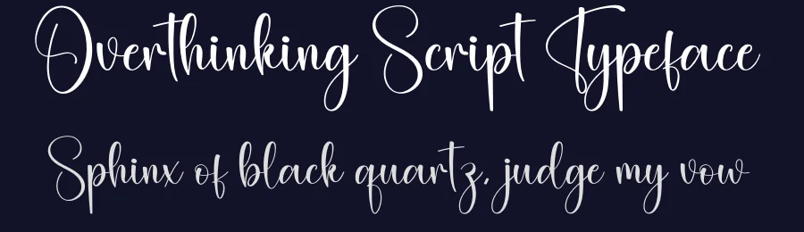 Overthinking Script Typeface by creativeletter — Script Handwritten Font — thumbnail 2