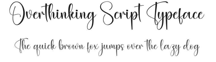 Overthinking Script Typeface by creativeletter — Script Handwritten Font