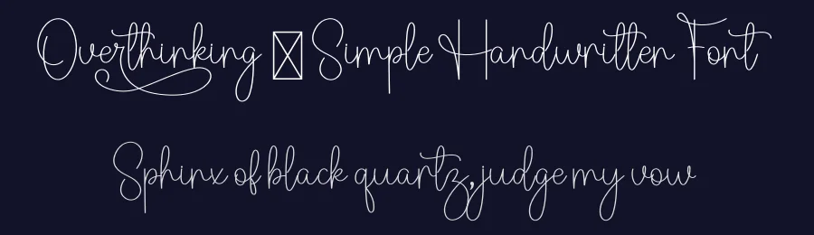 Overthinking – Simple Handwritten Font by freshtypeink — Script Handwritten Font — thumbnail 2