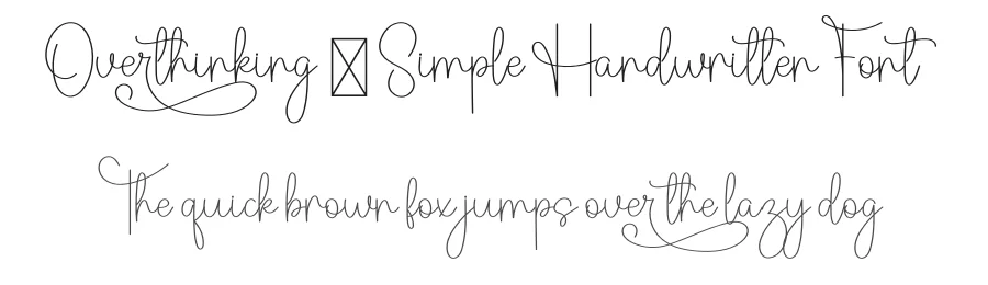Overthinking – Simple Handwritten Font by freshtypeink — Script Handwritten Font