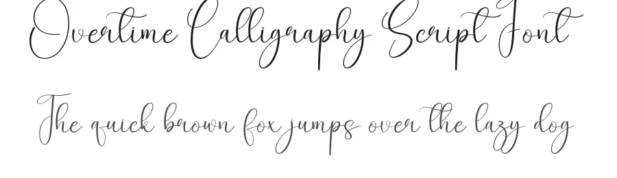Overtime Calligraphy Script Font by creativeletter — Script Handwritten Font