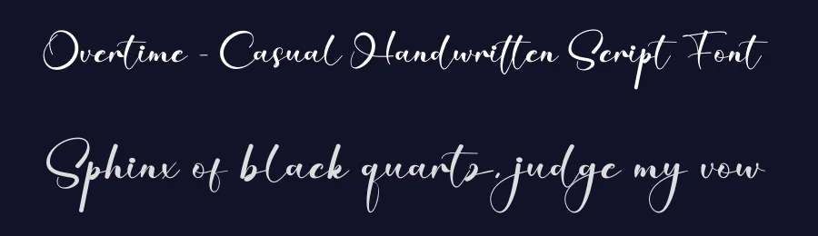 Overtime – Casual Handwritten Script Font by creativeletter — Script Handwritten Font — thumbnail 2