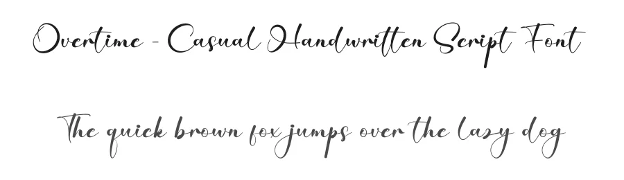 Overtime – Casual Handwritten Script Font by creativeletter — Script Handwritten Font
