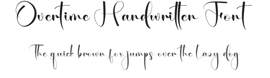 Overtime Handwritten Font by creativeletter — Script Handwritten Font