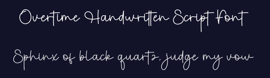Overtime Handwritten Script Font by creativeletter — Script Handwritten Font — thumbnail 2