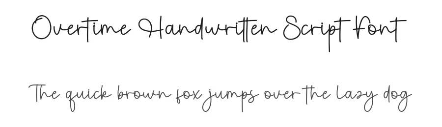 Overtime Handwritten Script Font by creativeletter — Script Handwritten Font