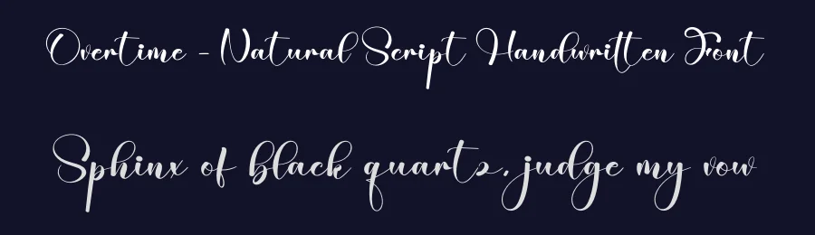 Overtime – Natural Script Handwritten Font by creativeletter — Script Handwritten Font — thumbnail 2
