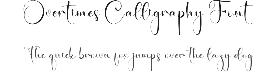 Overtimes Calligraphy Font by creativeletter — Script Handwritten Font