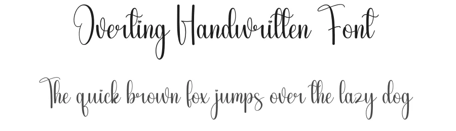 Overting Handwritten Font by andikastudio — Script Handwritten Font