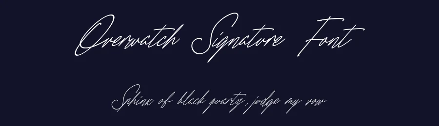 Overwatch Signature Font by exfont — Script Handwritten Font — thumbnail 2