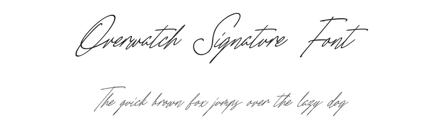 Overwatch Signature Font by exfont — Script Handwritten Font