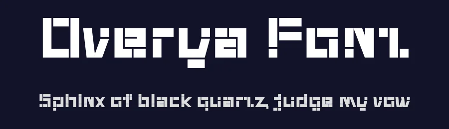 Overya Font by ffeeaarr — Display Font — thumbnail 2