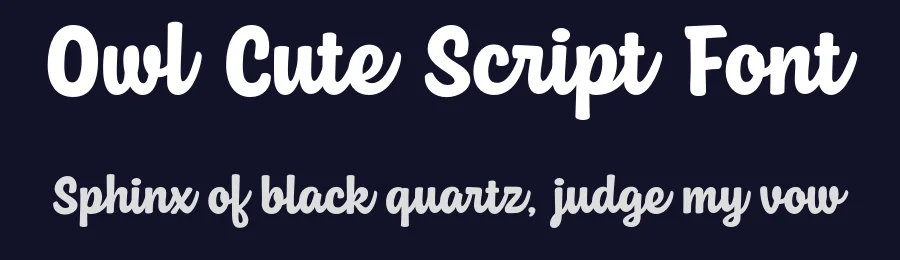 Owl Cute Script Font by brithostype — Display Font — thumbnail 2