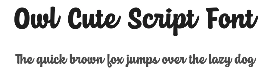 Owl Cute Script Font by brithostype — Display Font