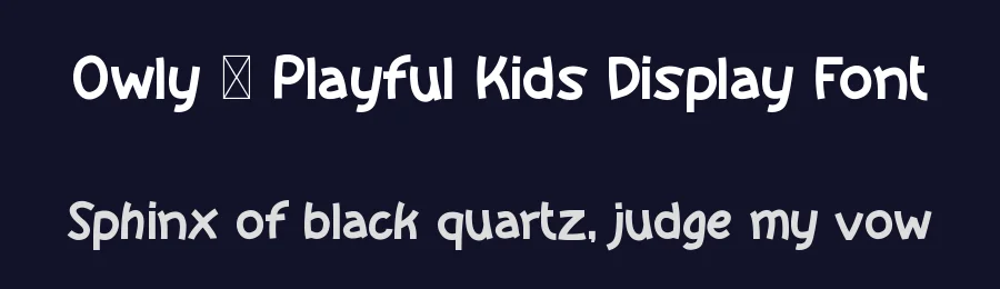 Owly – Playful Kids Display Font by Rautan Studio — Display Font — thumbnail 2