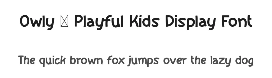 Owly – Playful Kids Display Font by Rautan Studio — Display Font